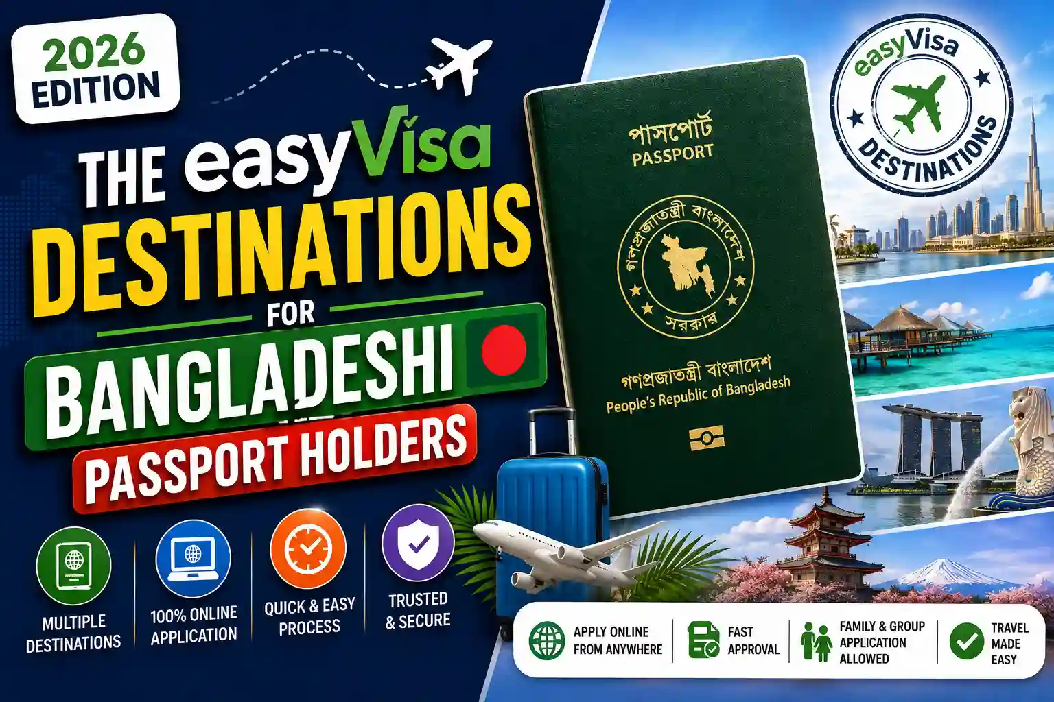 The "easyVisa" Destinations for Bangladeshi Passport Holders 