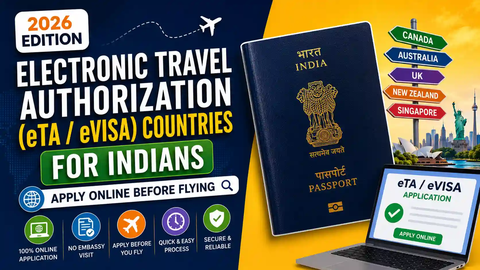 Electronic Travel Authorization (eTA  eVisa) Countries for Indians