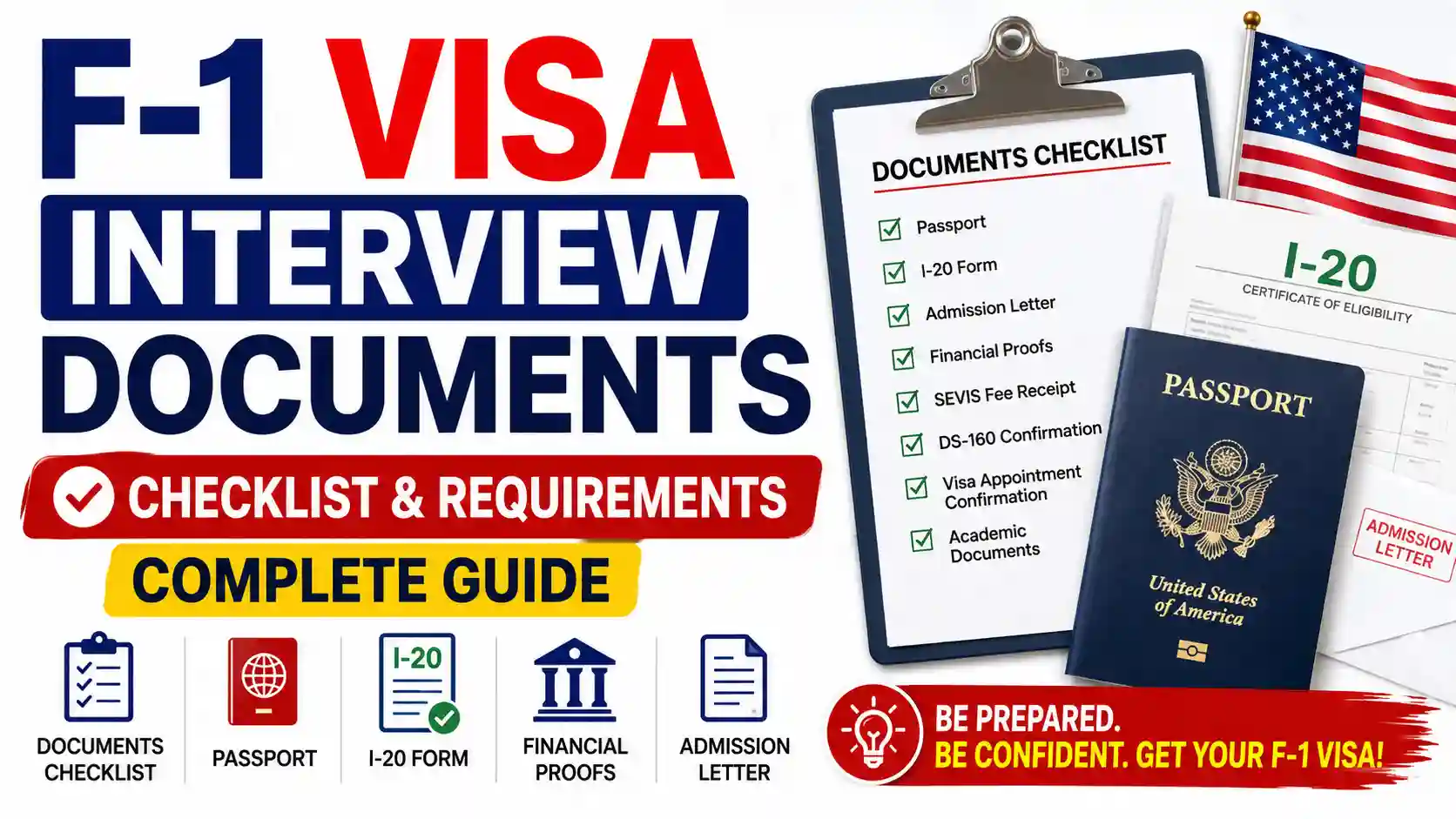 F-1 Visa Interview Documents Checklist & Requirements: Complete Guide