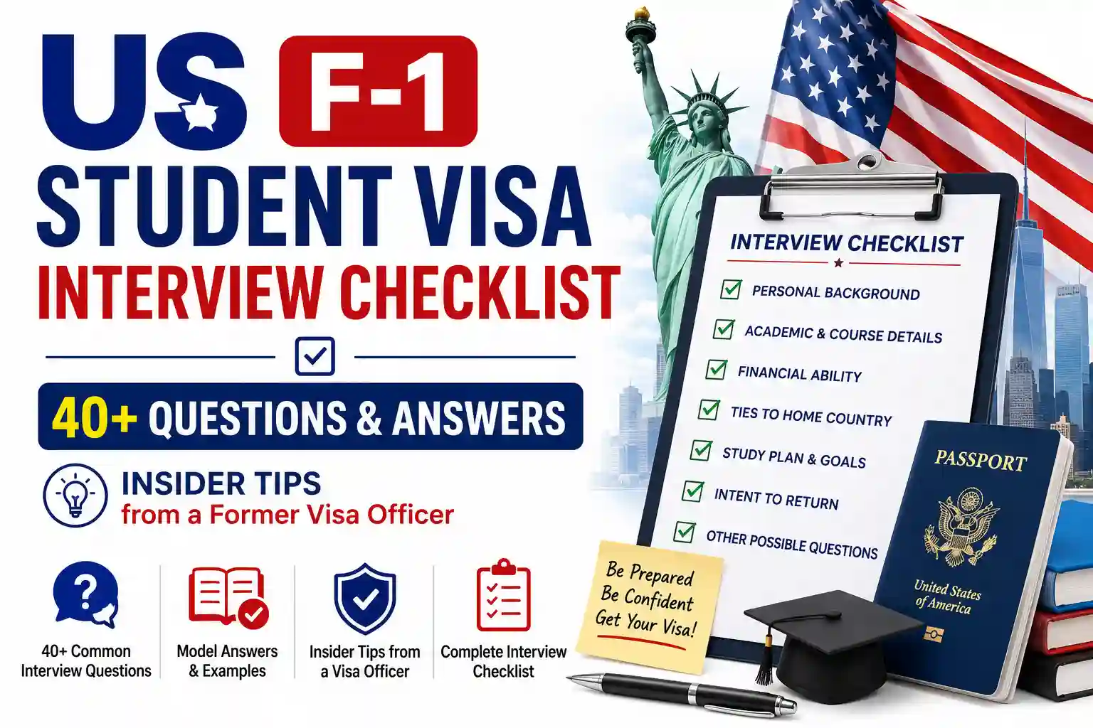 The Immigrant Stories 22 US F-1 Student Visa Interview Checklist: 40+ Questions & Answers, Insider Tips from a Former Visa Officer